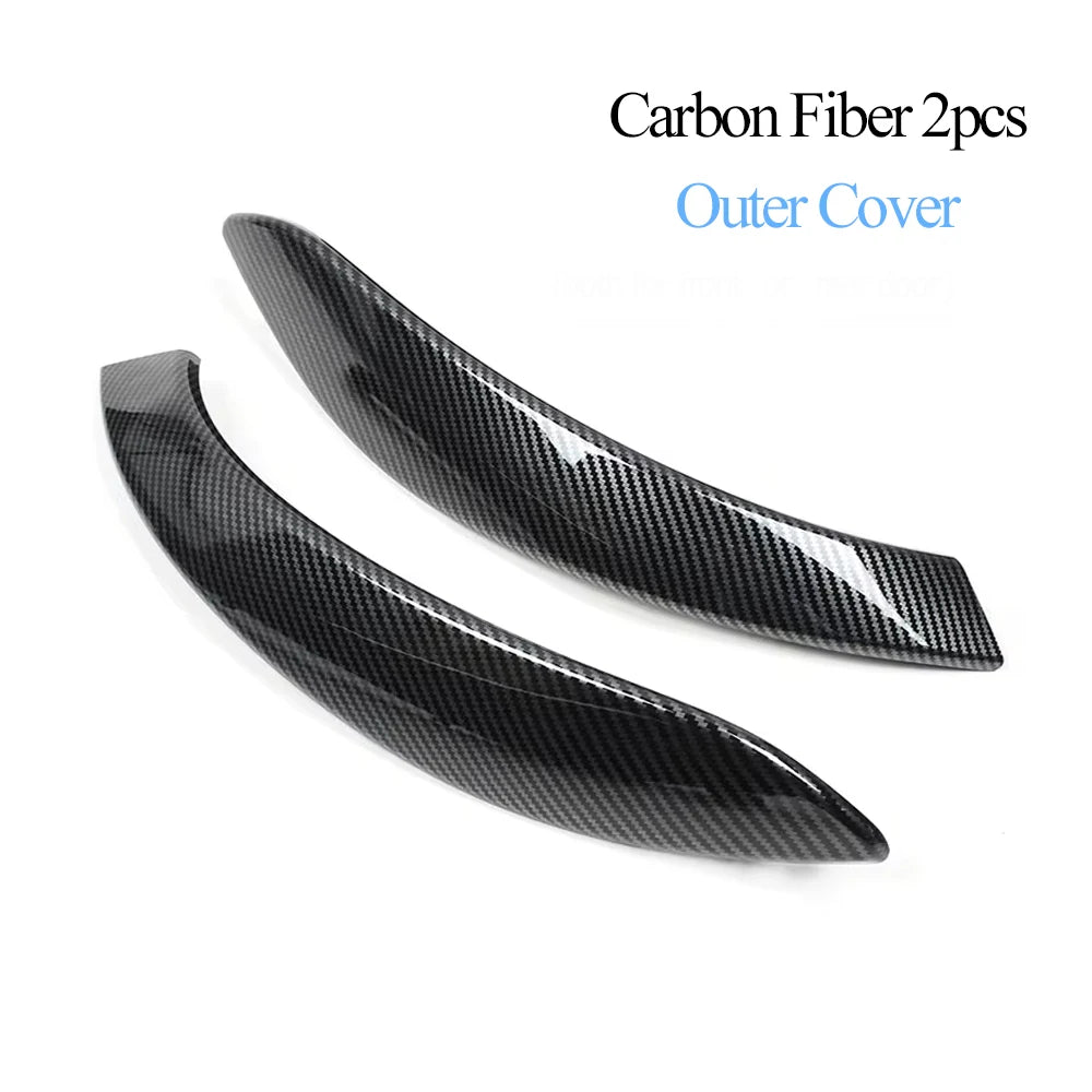 Carbon Fiber Interior Car Asseccories Door Pull Handle with Handle Outer Cover Trim For BMW 3 4 Series F30 F80 F31 F32 F33 F34