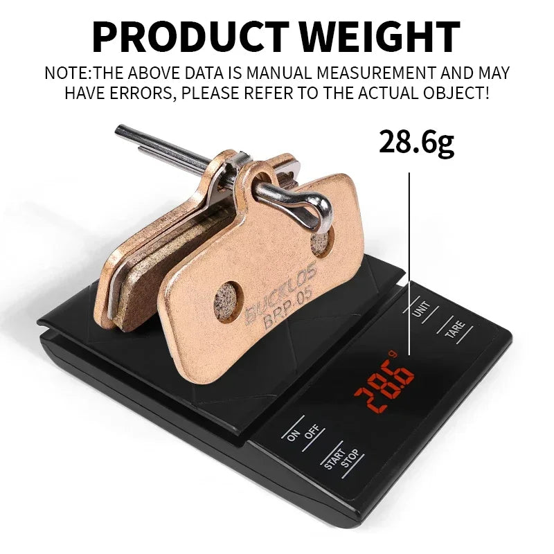 BUCKLOS Sintered-Metal MTB Brake Pads for D02S N03A Bicycle 