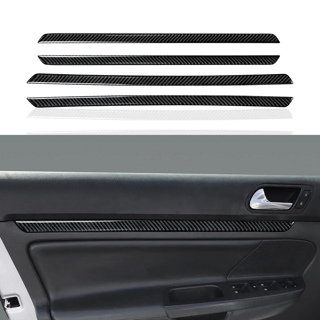 Car Center Console Gear Shift Panel For Volkswagen Golf VI MK6 GTI R Plus (2010-2014) Carbon Fiber Interior Sticker Trim Set Kit