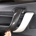 ABS Carbon Fiber Car Interior Door Pull Handle Cover Trim Fo