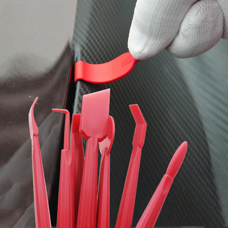 7Pcs Car Film Trimming Tool Car Wrap Vinyl Scrapers 3D Carbo