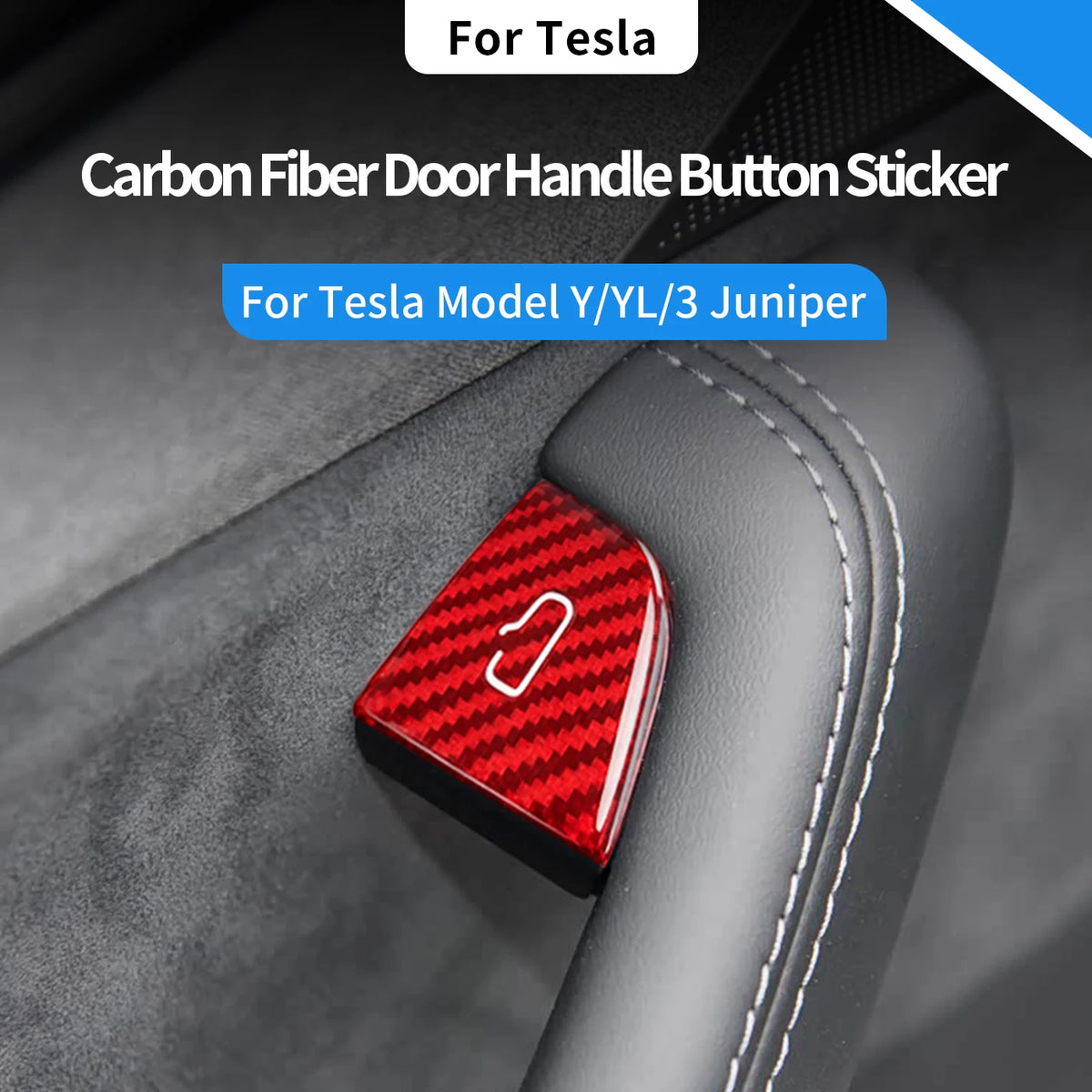 For Tesla Model3/Y/YL Juniper Carbon Fiber Car Interior Door