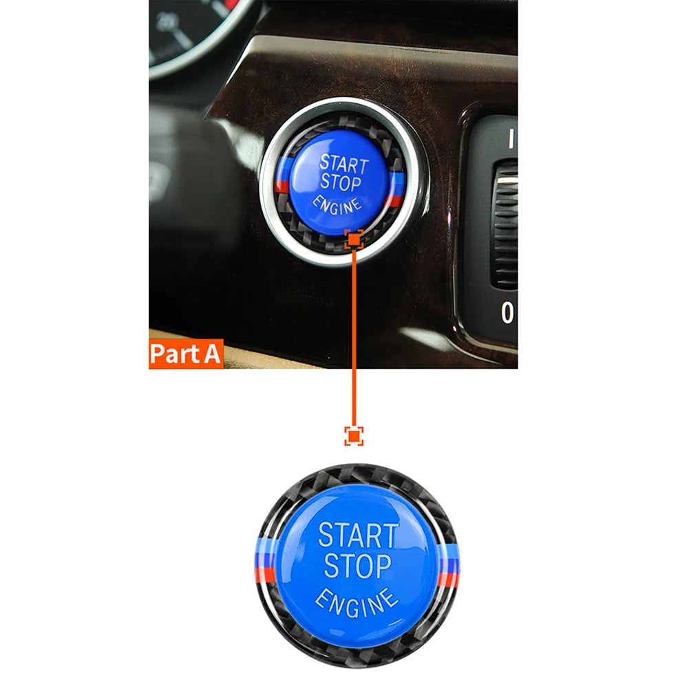 Car Engine Start Stop Button Replace Cover Switch Trim Ring 