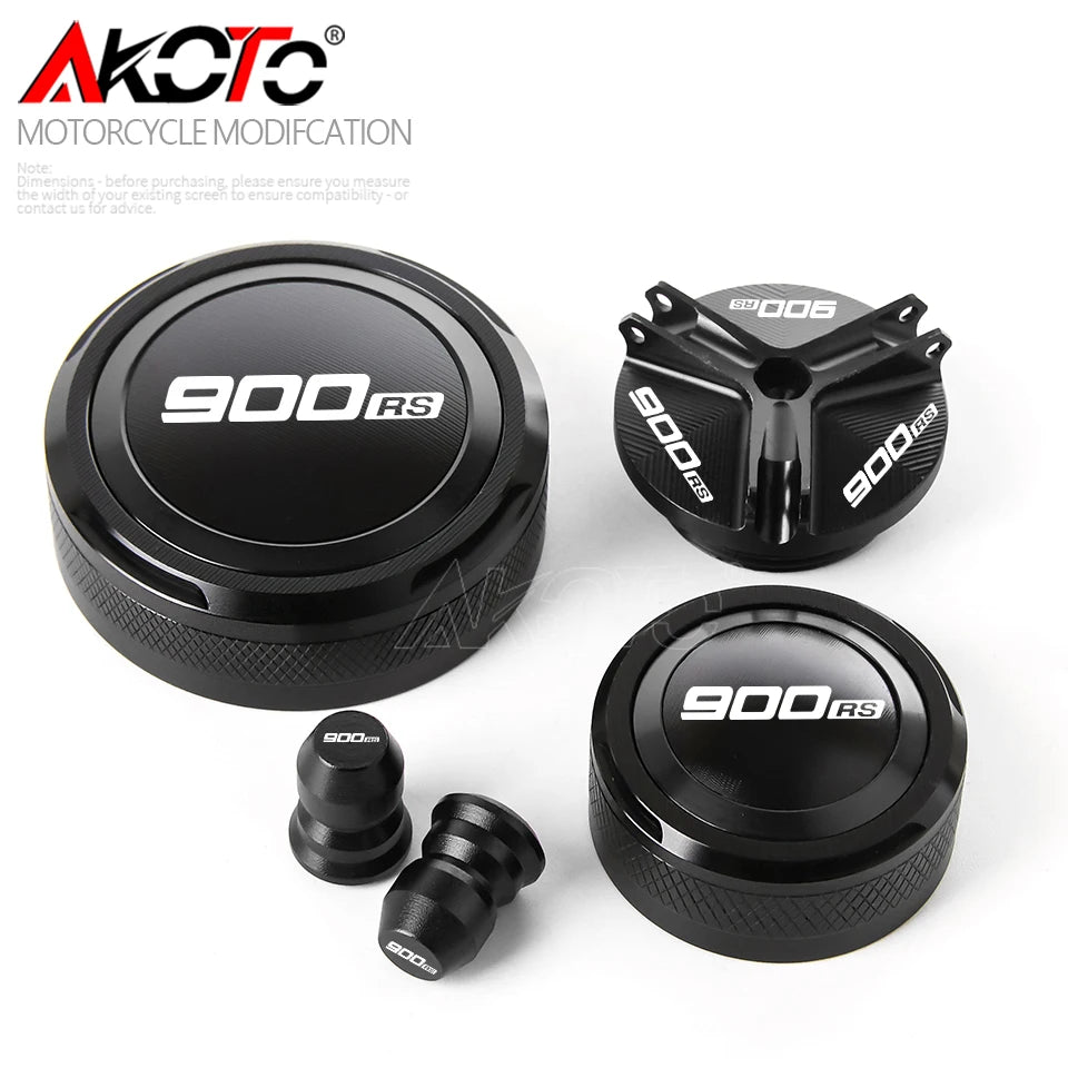 Front Rear Brake Fluid Reservoir Cover Engine Oil Filler Tire Valve Cap FOR KAWASAKI Z900RS Z948RS Z900 RS Z 900 RS Cafe 18-25