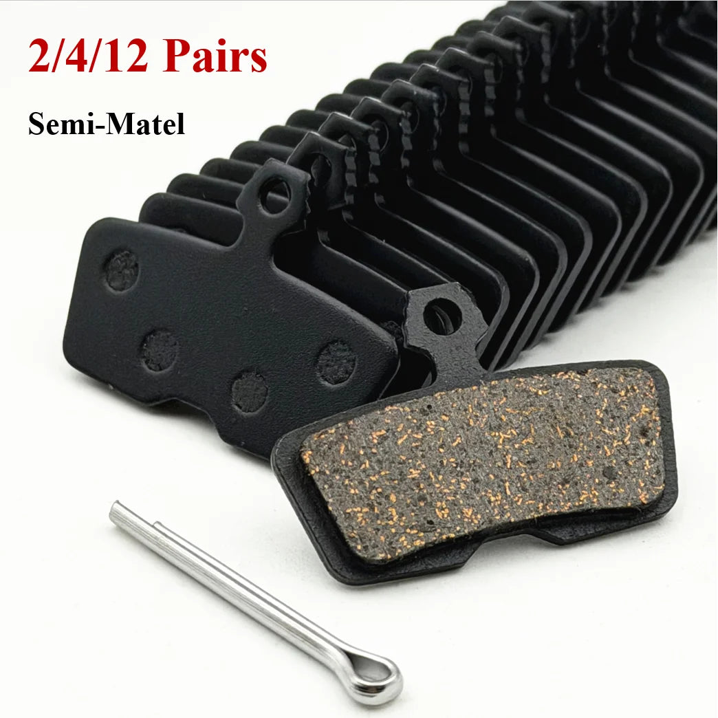 2/4/12 Pairs Bicycle Semi-Metal Disc Brake Pads For Sram Cod