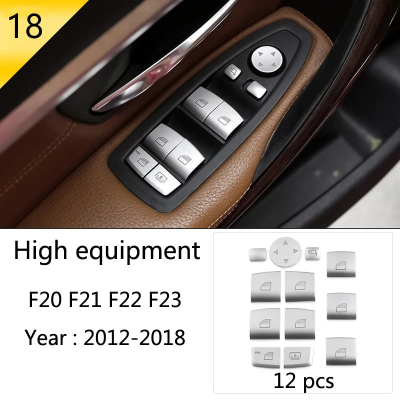 For BMW 1 2 Series F20 F21 F22 F23 Carbon Fiber Car Control CD Panel Cover Trim Air Conditioning Outlet Frame Decoration Sticker
