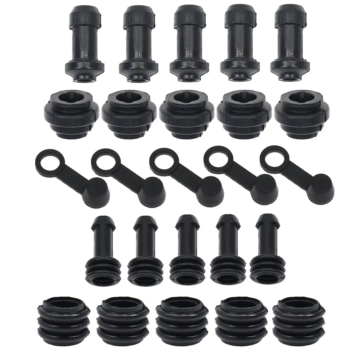10Pcs 8mm Car Brake Pump Dust Cap Oil Drain Screw Cap Brake Caliper Bleed Nipple Black Screw Dust Caps Cover Rubber Motorcycle