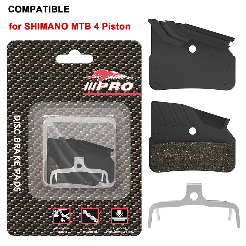 IIIPRO Bike Brake Pads Ceramic MTB Road Bicycle Disc Pad Wear-resistant Heat Dissipation Bike Cycling Hydraulic Disk Brake Parts
