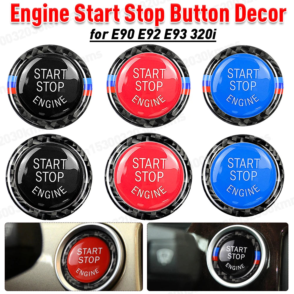 Car Engine Start Stop Button Replace Cover Switch Trim Ring 