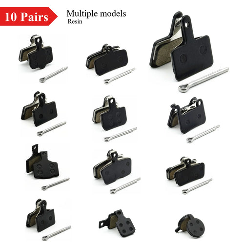 10 Pairs Multiple Models Bike Resin Disc Brake Pads MTB/Road