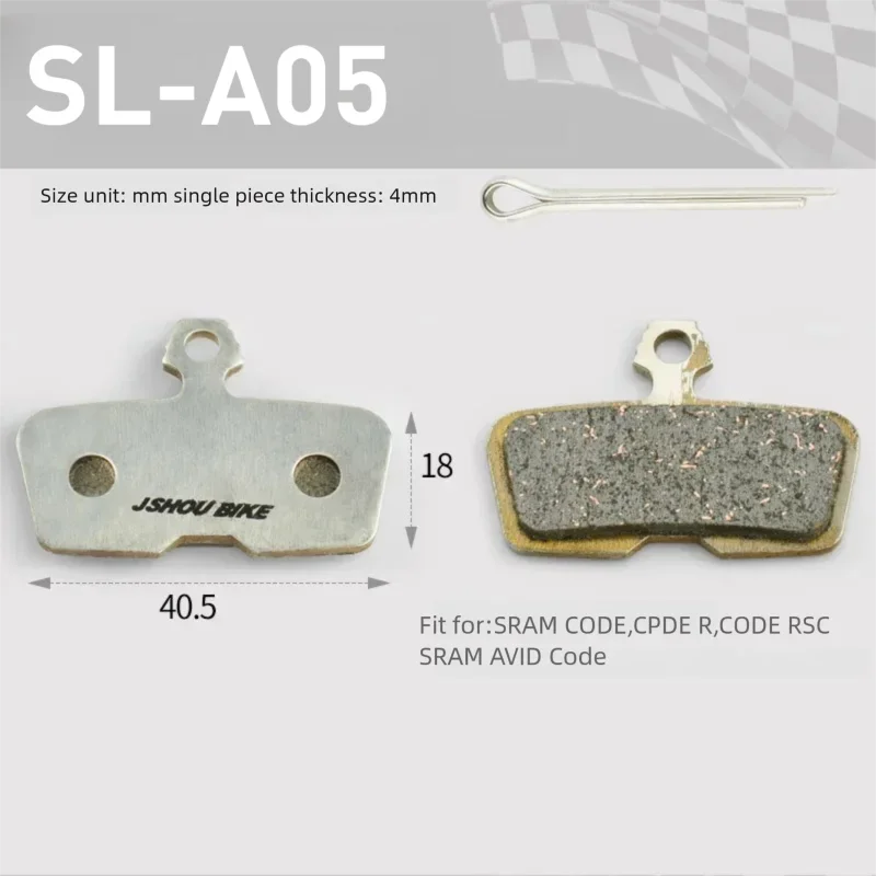JSHOUBIKE Hydraulic Brake Pads Semi-metal/All-metal Copper/S