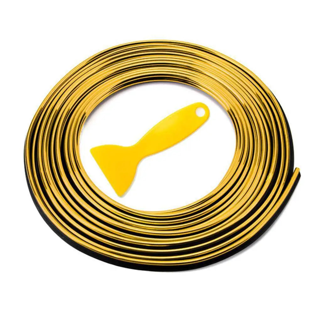 5M Universal Car Moulding Decoration Strips - Flexible Interior Trim for Dashboard Doors & Panels - DIY Auto Styling Upgrade Kit