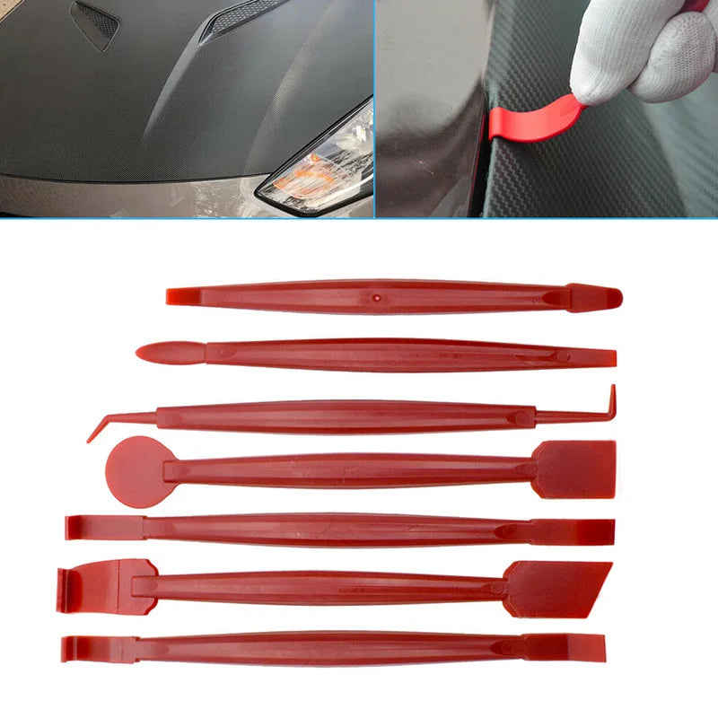 7Pcs Car Film Trimming Tool Car Wrap Vinyl Scrapers 3D Carbo