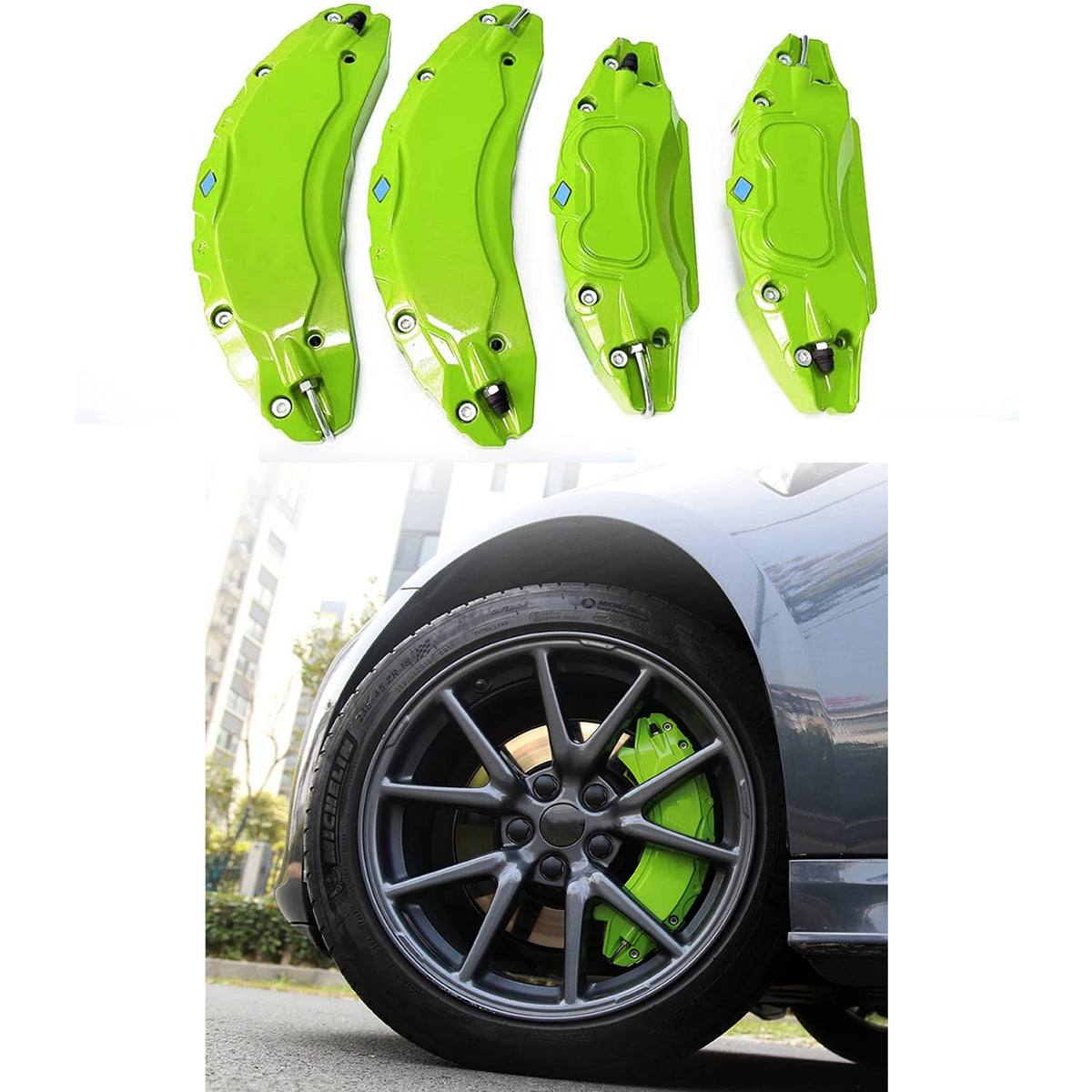 Brake Caliper Covers For Tesla Model 3 Highland 2024 2025 2026 Accessories 4pcs With Decals 18 19in Wheel(Not Fit 2017-2023)