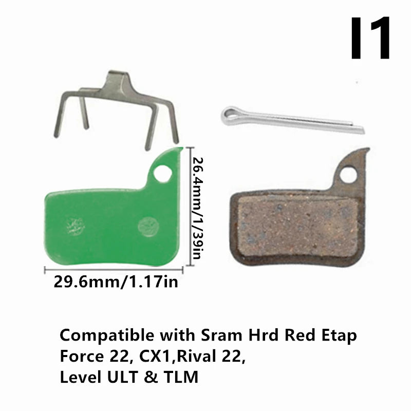 1 Pair Ceramic MTB Hydarulic Disc Brake Pads Road For Shimano SRAM Magura Durable & Reliable Performance Cycling Accessory