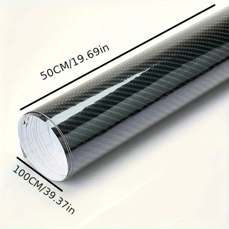 7D Carbon Fiber Car Film Interior Moulding Stickers PU Leath