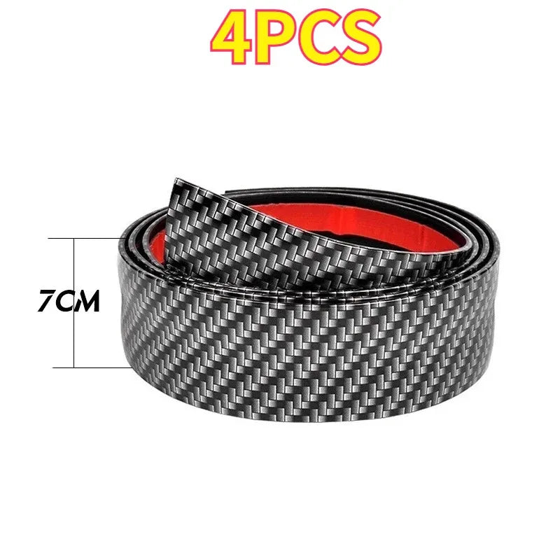 Universal Car Stickers Doorsill Bumper Threshold Step Carbon Fiber Protector Guard Strip Sticker Anti Scratch Strips Film