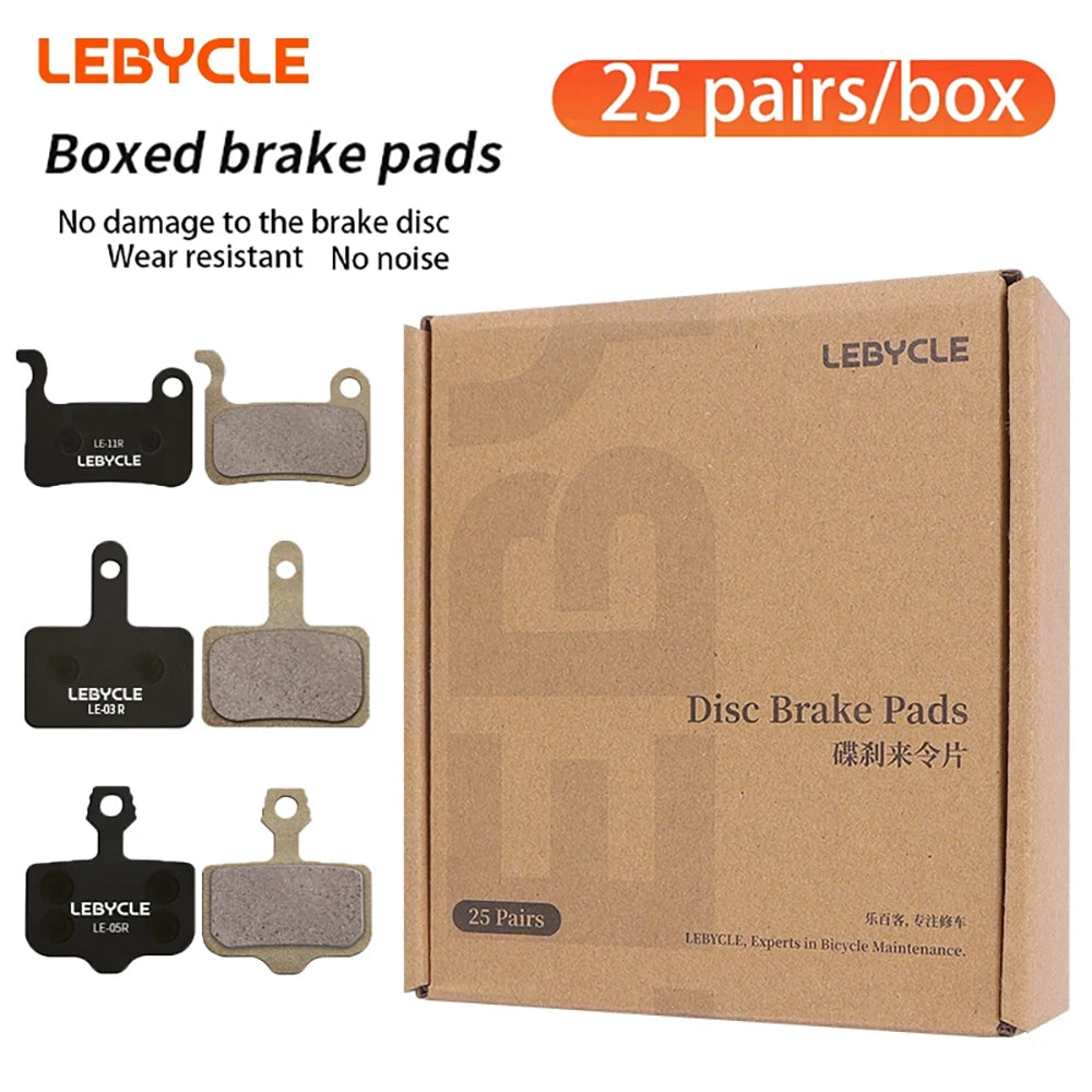 25 Pair MTB Bicycle Disc Brake Pads Resin/Metal/Ceramic Road