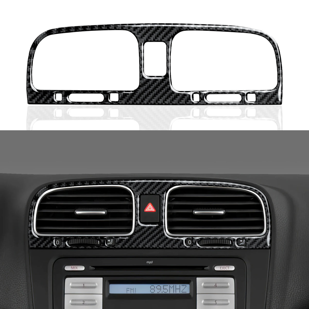 Car Center Console Gear Shift Panel For Volkswagen Golf VI MK6 GTI R Plus (2010-2014) Carbon Fiber Interior Sticker Trim Set Kit