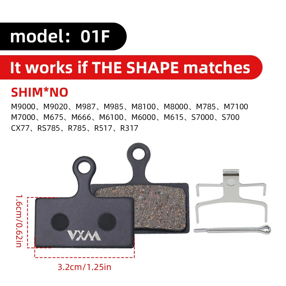 VXM Bicycle Hydraulic Disc Brake Pads MTB Bike Semi-Metal Road Cycling Wear Resistant Quiet Durable Brake Pad Part Accessories