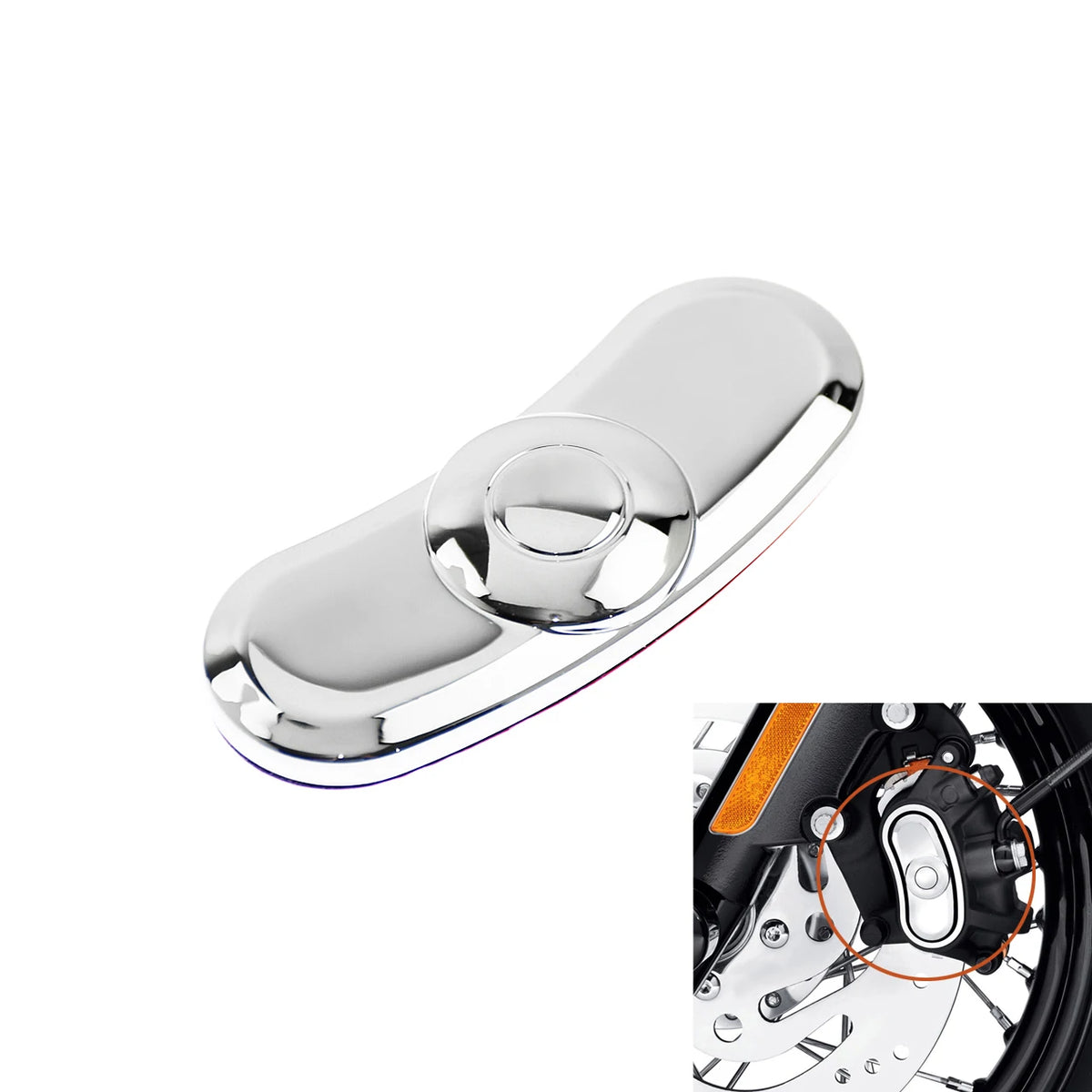 Motorcycle Front Rear Brake Caliper Sticker ABS Chrome For H