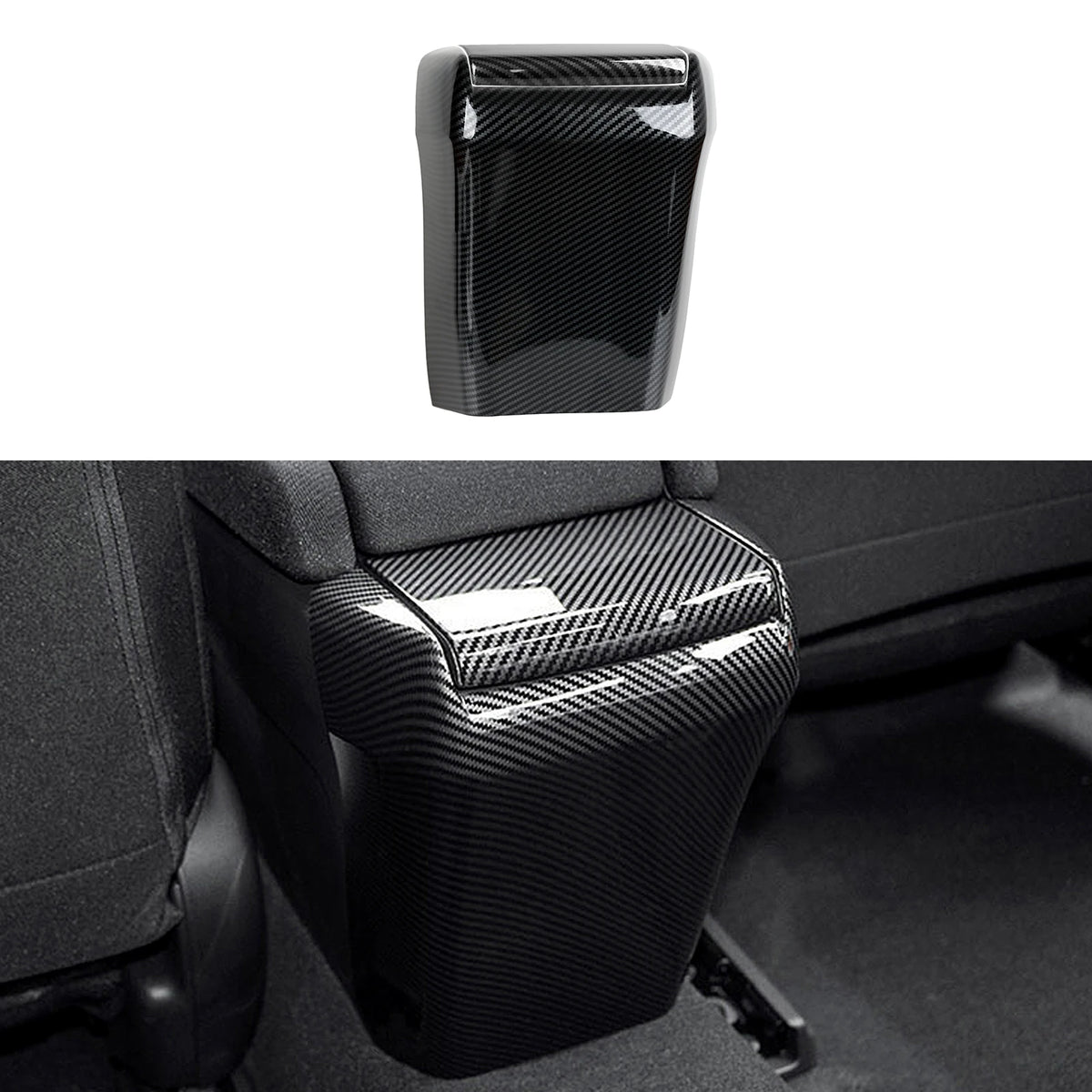 For Honda Civic 10th Gen (2016 -2021) Interior Accessories Car Center Console Gear Shift Panel Carbon Fiber ABS Trim Sticker