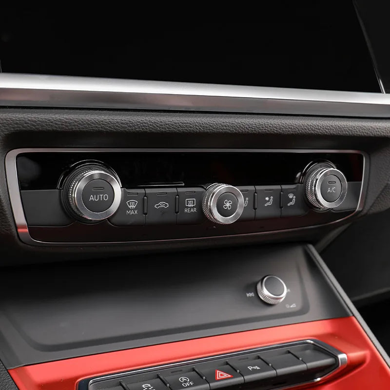 Dashboard AC Control Switch Knob Decoration Ring Metal Trim 