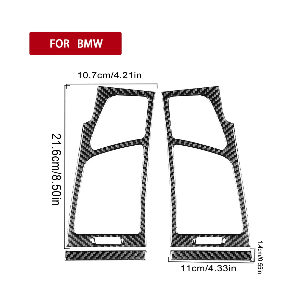 Carbon Fiber Stickers Sides Air Conditioning Outlet Panel Fr
