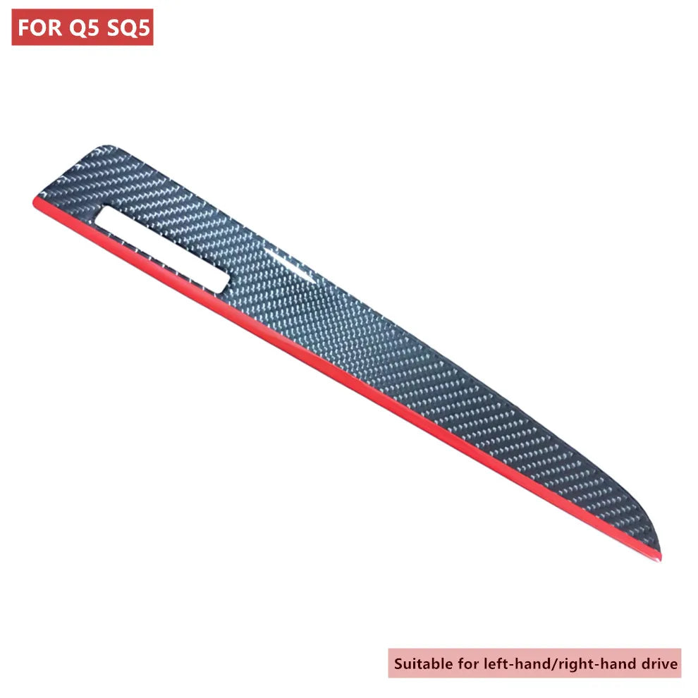 For Audi Q5 8R SQ5 Carbon Fiber Auto Door Dashboard Panel Strips Instrument Decor Trim Stickers Car Interior Tuning Accessories