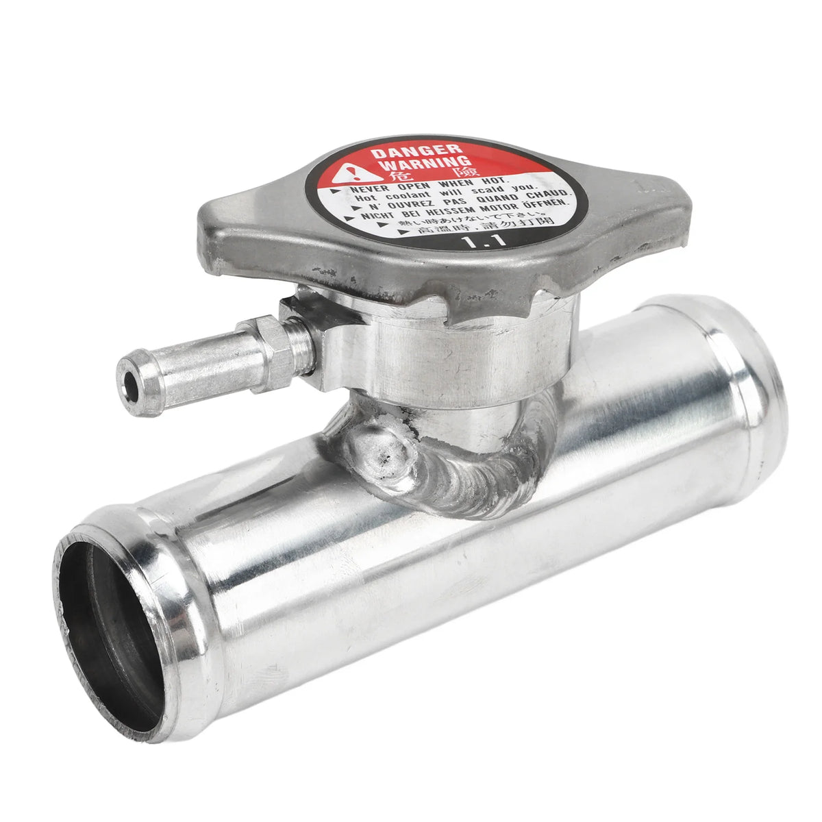 T-6061 Aluminum Polished Surface Inline Radiator Neck Fillin