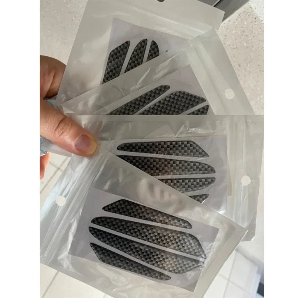 4 Pcs Black Carbon Fiber Car Door Edge Guard Strips Scratch 