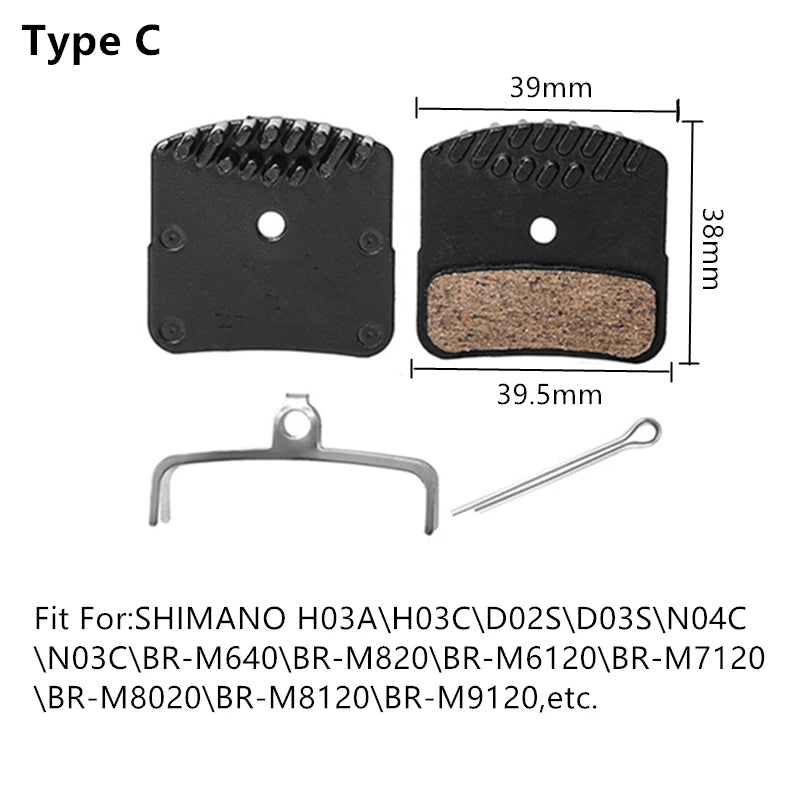 Bicycle Ceramic Disc Brake Pads Cooling Fins Ice Tech For Shimano XT SLX Deore DURA ACE ULTEGRA TIAGRA MTB Road Hydraulic Brake