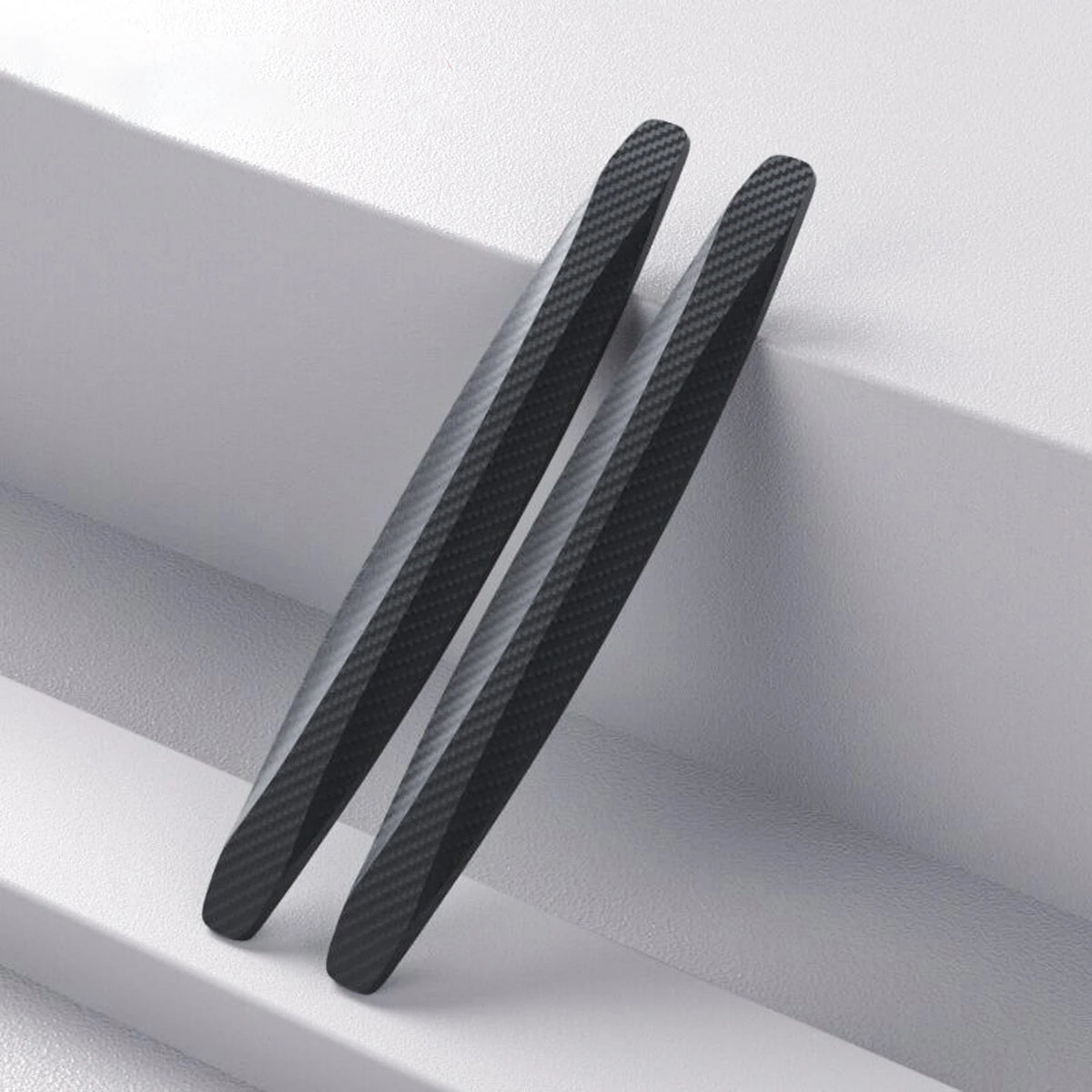 2pcs carbon fiber car anti-collision strips front and rear bumper anti-collision strips body and door anti-collision universal