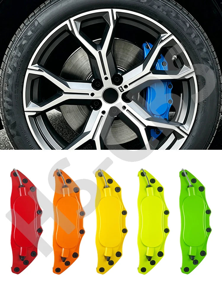 4Pcs Metal Car Brake Caliper Covers Anti Dust Protective Dis