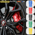 6 Pcs Car Brake Caliper Sticker Hi Temp Waterproof Reflectiv