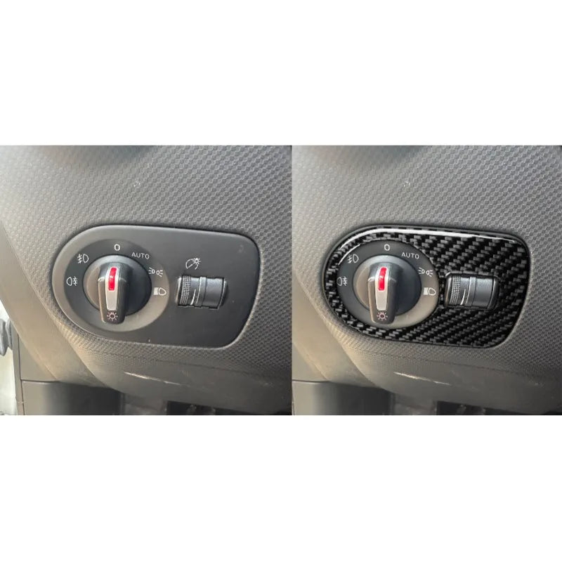 Real Soft Carbon Fiber Sticker For Seat Leon 2005 2006 2007 
