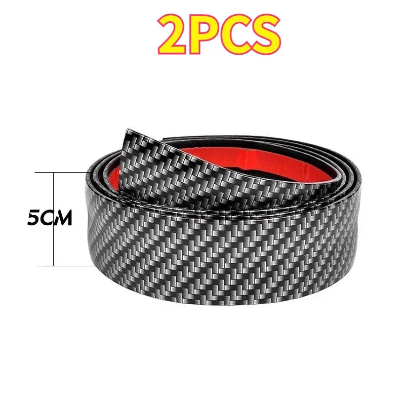 Universal Car Stickers Doorsill Bumper Threshold Step Carbon Fiber Protector Guard Strip Sticker Anti Scratch Strips Film