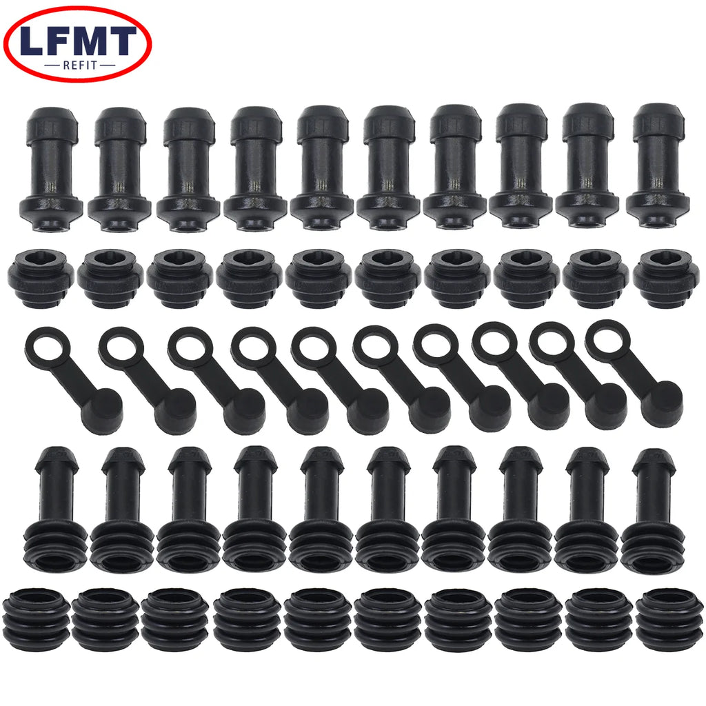 10/5 sets Brake Upper Lower Pump Caliper Shock Absorber Sleeve Dust Cover Rubber Disc Waterproof Cap for Motorcycle Scooter Bike