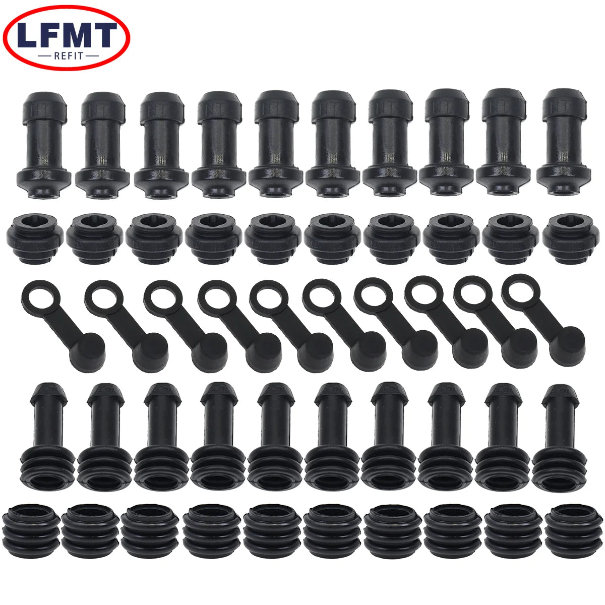 10/5 sets Brake Upper Lower Pump Caliper Shock Absorber Sleeve Dust Cover Rubber Disc Waterproof Cap for Motorcycle Scooter Bike