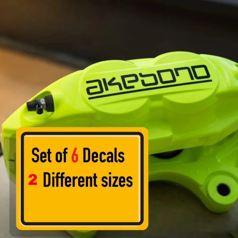 6pcs/set Custom Car Caliper Sticker Decals for Akebono Heat 