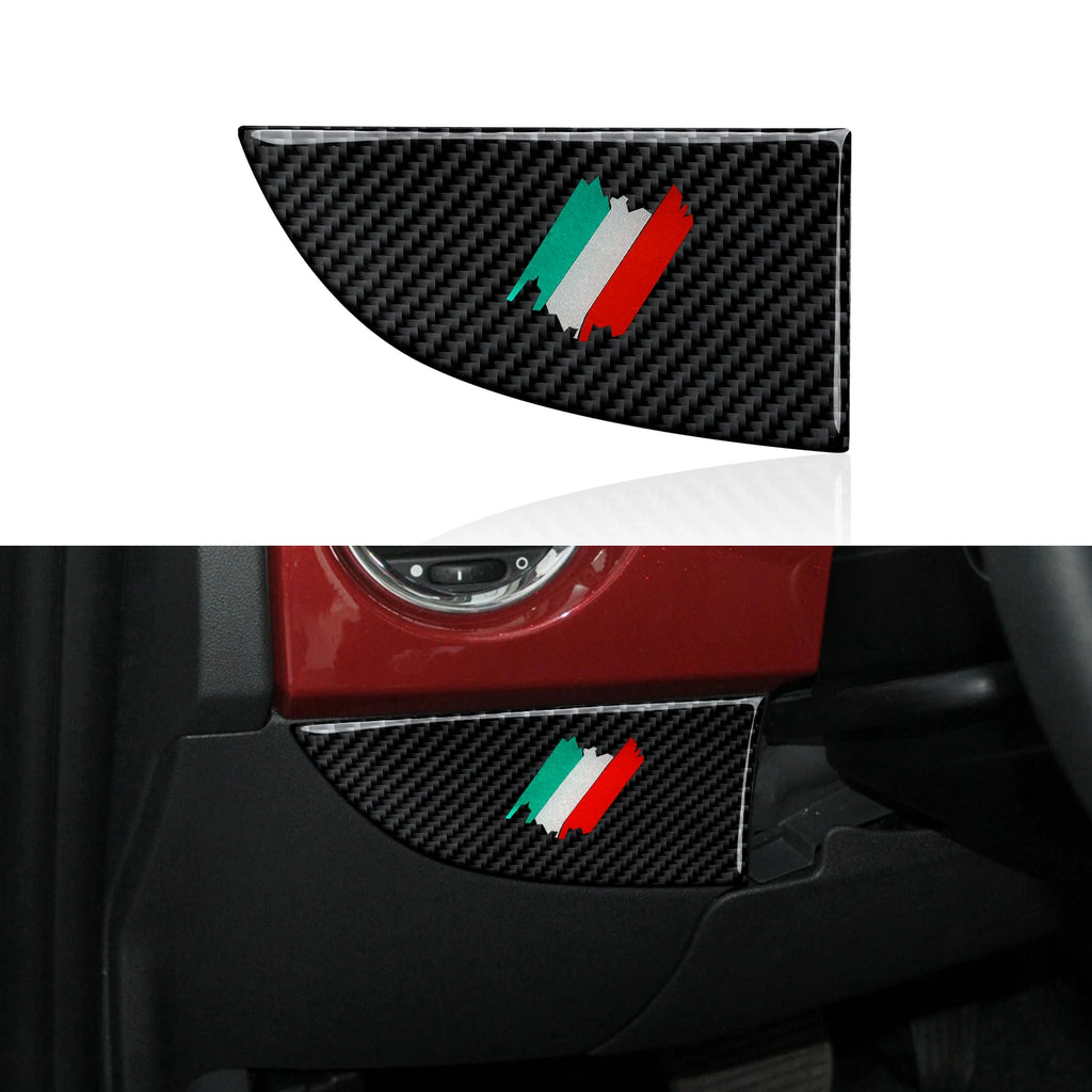 Car Center Console Gear Shift Panel Trim Accessories For Fiat Abarth 500 500C 500e 595C 695 C Carbon Fiber Interior Sticker.