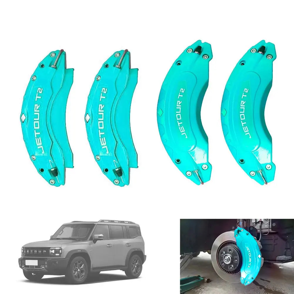 4Pcs Front Rear Wheel Brake Caliper Cover Kit Modification F