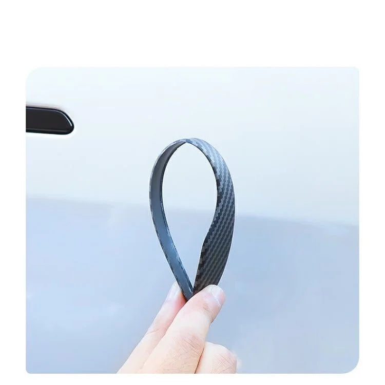 Carbon Fiber Black White Red Car Door Handle Cover Trim Stic