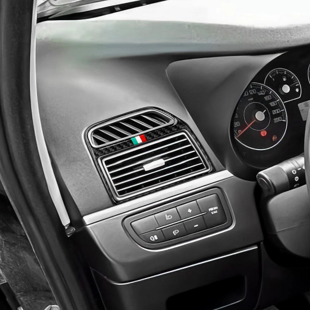 Car Side Air Outlet Panel.Carbon Fiber Trim Sticker.For Fiat