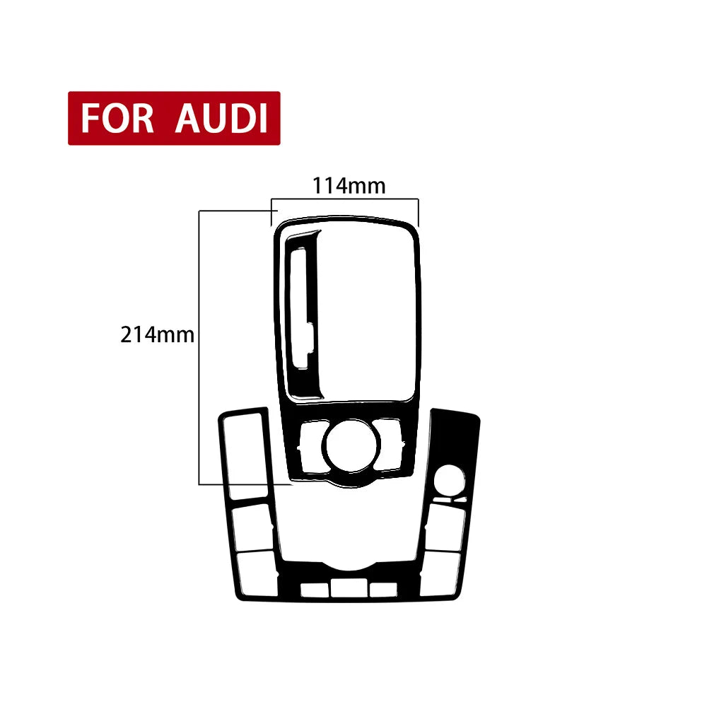 For Audi A6 S6 C6 2005-2011 Piano Black Centre Gear Shift tr