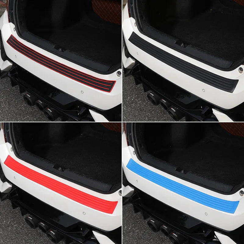 Universal Carbon Fiber Car Trunk Door Guard Strips Sill Plat