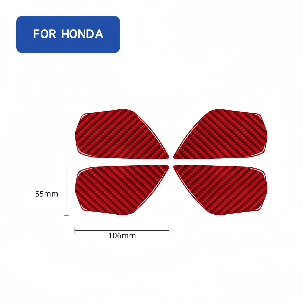 4pcs Car Interior Door Handle Bowl Cover Trim Carbon Fiber D