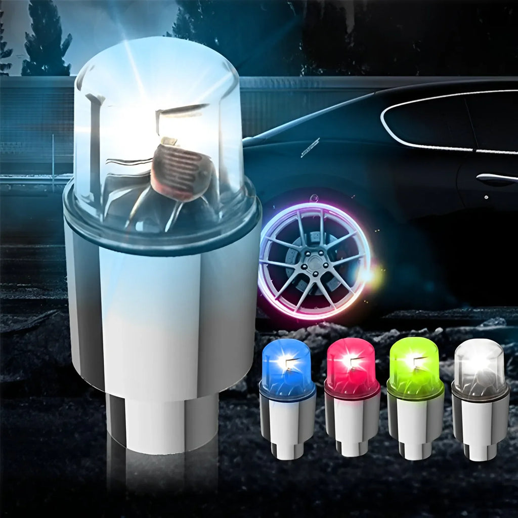 2/4Pcs Car Hub Ambient Light Bicycle LED Tire Lights Univers