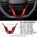 Real Dry Carbon Fiber Trim For Seat Ateca/ibiza/Leon/Tarraco For Cupra Formentor/Ateca/Born/Leon 2021-2026 Car Steering Wheel