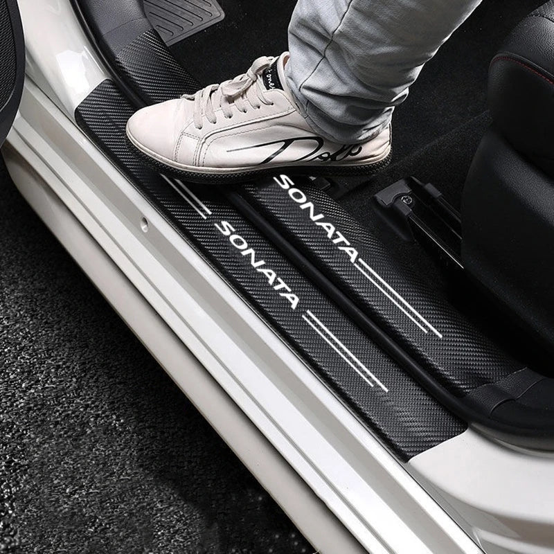 60X7CM Car Door Sill Side Anti Scratch Protector Strip Carbo